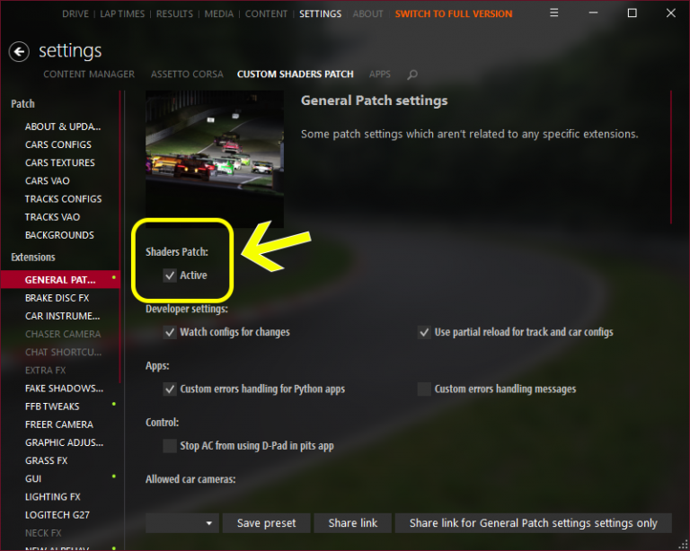 Custom Shaders Patch World Sim Series Docs